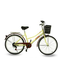 Bicyclette De Ville UBCYC YBJ-506 26" 7 Vitesse - Beige