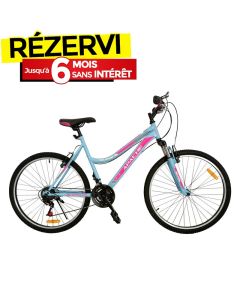 Bicyclette VTT PRADO Apache 18 Vitesse 26  Pour Dame - Bleu&Rose