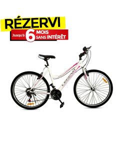Bicyclette VTT PRADO Legend 18 Vitesse 26  Pour Dame - Blanc & Rose
