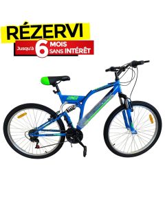 Bicyclette VTT PRADO Sniper 18 Vitesse 26'' Cadre D New - Bleu ciel