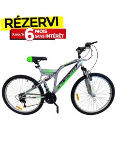 Bicyclette VTT PRADO Sniper 18 Vitesse 26'' Cadre D New - Gris