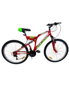 Bicyclette VTT PRADO Sniper 18 Vitesse 26'' Cadre D New - Rouge