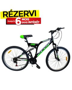 Bicyclette VTT PRADO Sniper 18 Vitesse 26'' - Noir