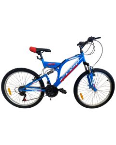 Bicyclette VTT PRADO Sniper Cadre D New 18 Vitesse 24'' - Bleu