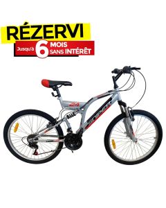 
Bicyclette VTT PRADO Sniper Cadre D New 18 Vitesse 24'' - Gris
