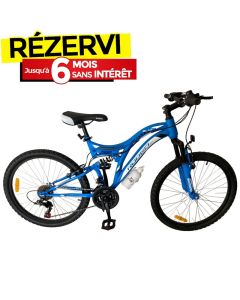 Bicyclette VTT RODEO 24" Blast 18 Vitesses - Bleu Clair
