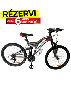 Bicyclette VTT RODEO 24" Blast 18 Vitesses - Gris