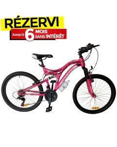 Bicyclette VTT RODEO 24" Blast 18 Vitesses - Rose