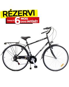 Bicyclette VTT RODEO 6 Vitesses 27'' Avec Torche - Noir