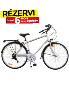 Bicyclette VTT RODEO 6 Vitesses 27'' Avec Torche - Silver