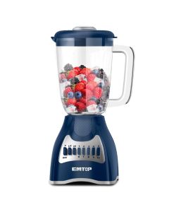 Blender Emtop 500W 1.5L 10 Vitesses + Fonction Pulse Bleu