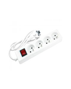 Bloc Multiprise SOMEF 4 Modules Avec Interrupteur 1.4M - Blanc