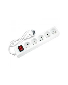 Bloc Multiprise SOMEF 5 Modules Avec Interrupteur 1.4M - Blanc 