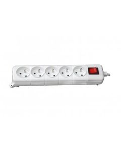 Bloc Multiprise SOMEF 5 Modules Avec Interrupteur 1.4M - Blanc