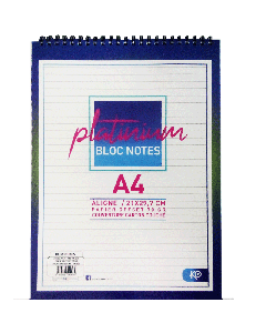 Bloc Note KO WIRO Platinum A4 21x29,7 cm  à Ligne 