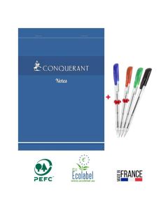 Bloc Notes CONQURANT A4 200 Pages 5/5 60Gr