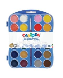 Boîte Aquarelles CARIOCA Diamètre 30 mm - 24 Pièces