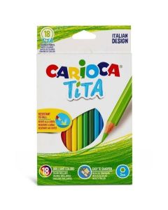 Boîte de 18 Crayons de couleur CARIOCA Tita