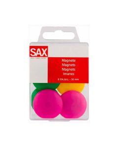 Boîte 6 Aimants SAX 3 Cm Assortis - 162181
