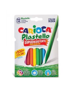 Boîte de 12 Crayons de Cire CARIOCA Plastello 