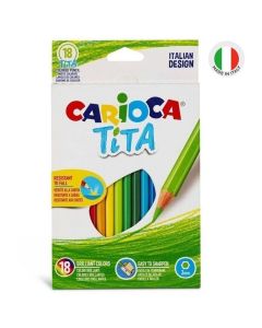 Boîte de 18 Crayons de couleur CARIOCA Tita
