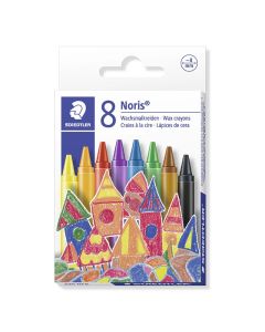 Boîte de 8 piéces Crayon de cire STAEADTLER Noris Club 