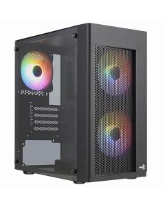 Boîtier Gamer AEROCOOL Hexform V2 Mini tour 3FAN FRGB - Noir