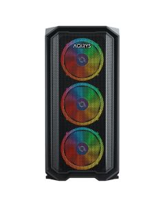 Boitier Gamer AQIRYS WEZEN Mini Tour MATX 4 FANS RGB Noir