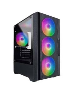 Boitier Gamer LINKWORLD Micro-ATX 4 Fans RGB - Noir