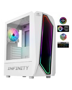 Boîtier PC Gamer SPIRIT OF GAMER Infinity Artic ARGB - Blanc