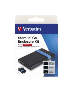 Boîtier VERBATIM pour disque dur SSD 2.5" SATA USB3.2 - Noir&Bleu