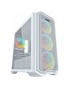 Boitier Gamer AQIRYS WEZEN Mini Tour MATX 4 FANS RGB - Blanc