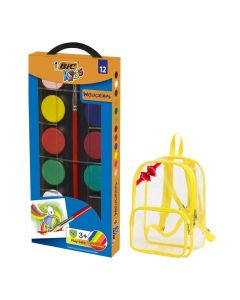 Box De 12 Aquarelle BIC Watercolors Pour Enfants - Couleurs Assortis