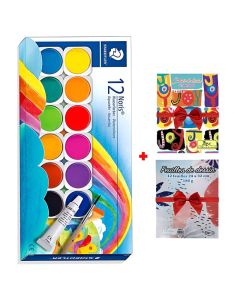 Box De 12 Couleurs De Peinture Aquarelles STAEDTLER  Avec Pinceau - Assortis 