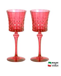 Box De 2 Verres A Pied CRISTAL D'ARQUE Lady Diamond 19 cl 