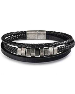 Bracelet Homme DANIEL KLEIN - Noir & Silver (DKB-6-2066-1)