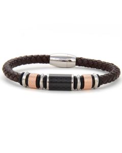 Bracelet Homme POLO SANTA BARBARA - Marron & Noir (SBJ-6-1052-2)