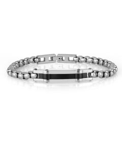Bracelet Homme POLO SANTA BARBARA - Silver & Noir (SBJ-4-1075-1)