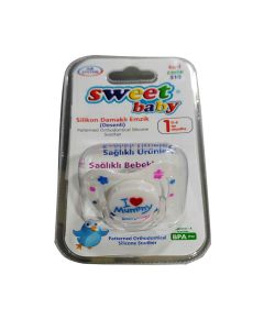 Sucette SWEET BABY 1er âge Orthodontique Arrondi - Blanc