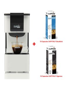 Machine à Café CAFFITALY Iris S27 Blanc + 20 Capsules
