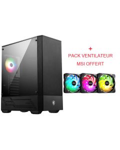 PACK Boitier Gamer MSI MAG Forge 111R + PACK VENTILATEUR MAX F12A-3 MSI OFFERT