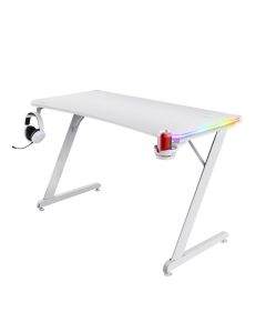 Bureau de Gaming TRUST GXT 709 Luminus RGB - Blanc