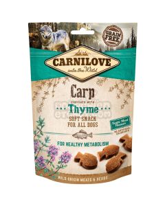 Biscuits CARNILOVE Pour Chien Soft Snack Carpe & thym 200 G