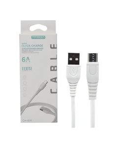 Câble Chargeur TREQA CA-8641USB Vers Micro-USB - Blanc