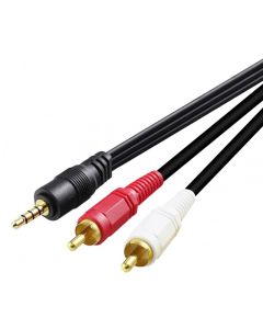 Câble Audio/Vidéo Jack Vers 2 x RCA 1.5 Mètre