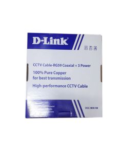 Câble Coaxial D-LINK CCTV DCC-WHI-90 Pour Caméra De Surveillance 