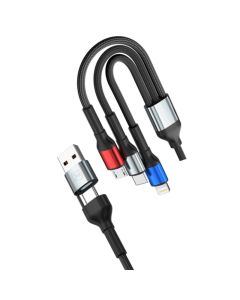 Câble de Charge 3MK Hyper Cable N-SERIES 5en1 1.2M 18W - Universel 