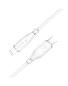 Câble De Charge en Silicone TERA type C vers Lighting - Blanc