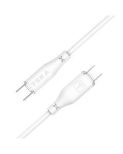 Câble De Charge en Silicone TERA type C vers type C - Blanc