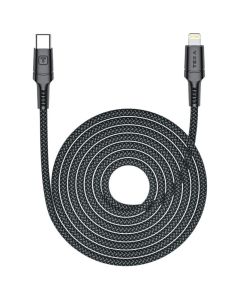 Câble De Charge tressé en PVC TERA type C vers Lighting - Noir